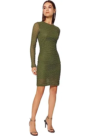 Trendyol FeMan Bodycon Slim fit Knit Dress, ,XS