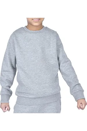 M17 Kids Boys Classic Crew Neck Sweater Sweatshirt Casual Pullover Long Sleeve Top Plain Jumper - - (9-10 Years)