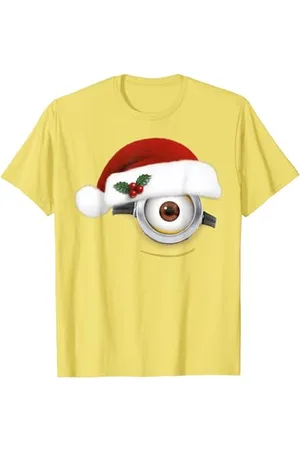 Minions Minions Christmas Santa Hat Big Face T-Shirt