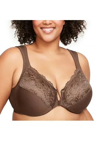 Glamorise Full Figure Plus Size Wonderwire Front-Closure Bra Underwire #1245