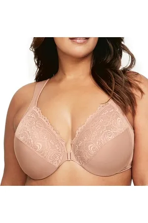 Glamorise Full Figure Plus Size Wonderwire Front-Closure Bra Underwire #1245