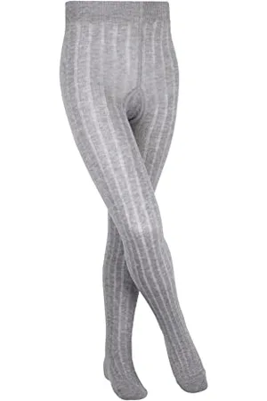 Falke Unisex Kids Classic Rib K Ti Cotton Plain 1 Pair Tights, , 3-5.5