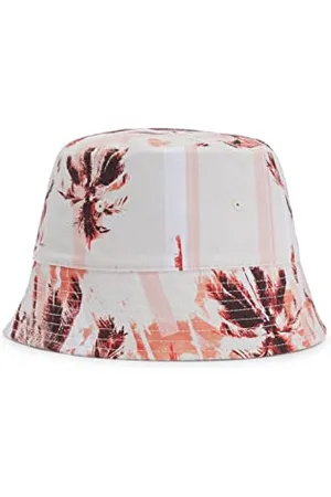 HUGO BOSS Mens Febas Reversible Reversible bucket hat in cotton twill with seasonal print