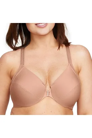 Glamorise Full Figure Plus Size Front-Closure Smoothing Wonderwire Bra Underwire #1247
