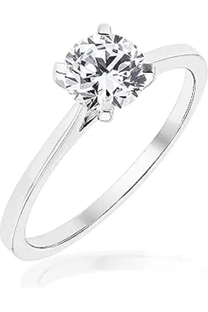 Amazon Lab created 0.75ct Round Cut Diamond Ring Size N (previously Amazon Collection)