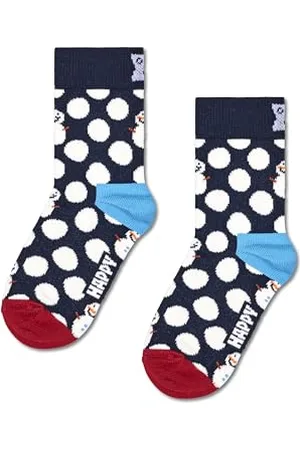 Happy Socks Big Dot Snowman Crew Socks EU 33-35