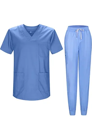 MISEMIYA Uniforms Unisex Scrub Set – Medical Uniform with Scrub Top and Pants - 817-8316 - Large