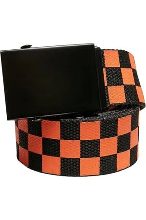 Urban classics Unisex Check and Solid Canvas Pack of 2 Belt, , L-XL UK