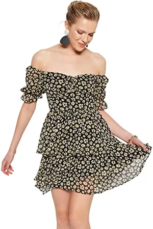 Trendyol Women Mini Skater Regular fit Woven Dress, ,40