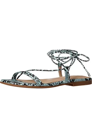 THE DROP Women’s Samantha Flat Strappy Lace-Up Sandal, , 9