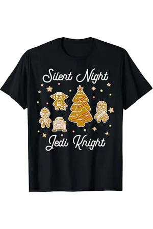 STAR WARS Christmas Silent Night Jedi Knight Gingerbread T-Shirt
