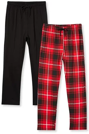 FM London 2-Pack Extra Warm Pyjamas for Men - Lightweight Mens Pyjama Bottoms, Loungewear, and Nightwear - Cotton Rich and Comfort Fit