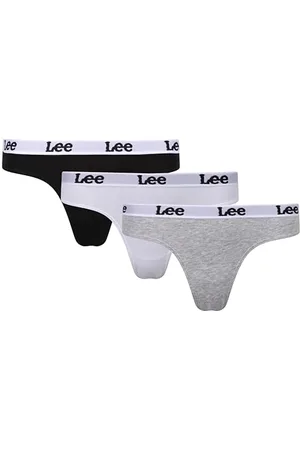 Lee Womens Briefs in Black/White/Grey | Organic Cotton Soft Microfibre Waistband Comfortable and Stretchable Sports Fitness Underwear - Multipack of 3