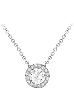 Amazon 9ct Cubic Zirconia Halo Necklace (previously Amazon Collection)