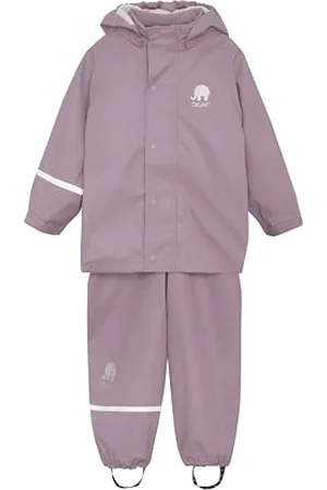 CeLaVi Unisex_Adult Basic Rainwear Set-Solid PU Rain Jacket, , One Size