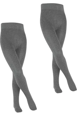 Falke Unisex Kids Family Multipack K Ti Cotton Plain 2 Pairs Tights, , 9-11.5