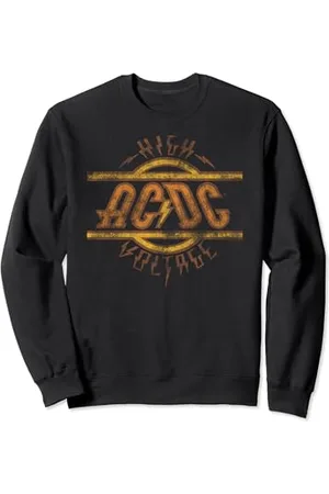 AC/DC ACDC High Voltage Logo Distressed Rock Music Band Sweatshirt