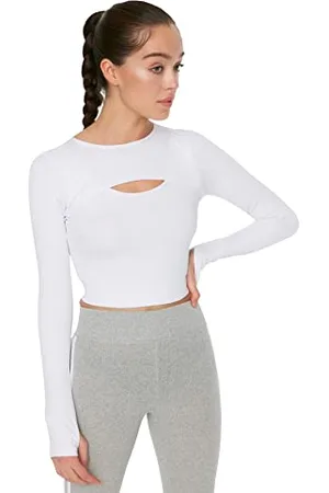Trendyol Women Sportswear Fitted Basic Crew Neck Knit Blouse