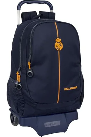Safta Real Madrid 2nd Team 24/25 – School Backpack with Trolley, Ideal for Children of Different Ages, Comfortable and Versatile, Quality and Resistance, 33 x 15 x 43 cm, Blue, , Estándar