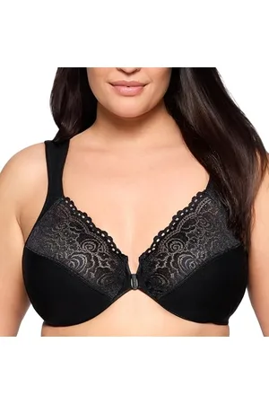 Glamorise Full Figure Plus Size Wonderwire Front-Closure Bra Underwire #1245