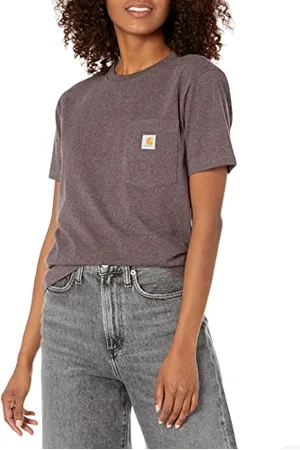 Carhartt Loose Fit Heavyweight Short Sleeve K87 Pocket T-Shirt Tops Women XL