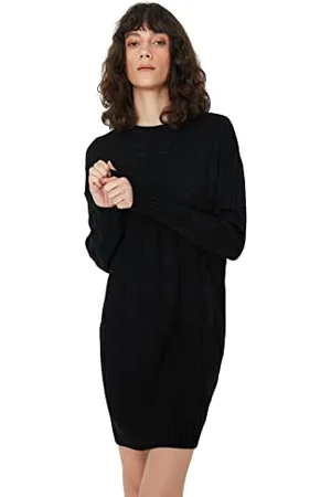 Trendyol Women Midi Shift Oversize Knitwear Dress