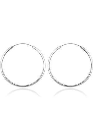Amazon Sterling Tube Medium Hoop Earrings