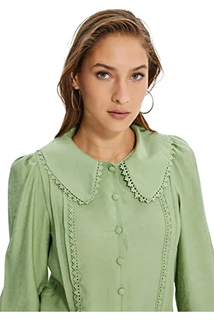 Trendyol Women Regular fit Basic Shirt Collar Woven Shirt