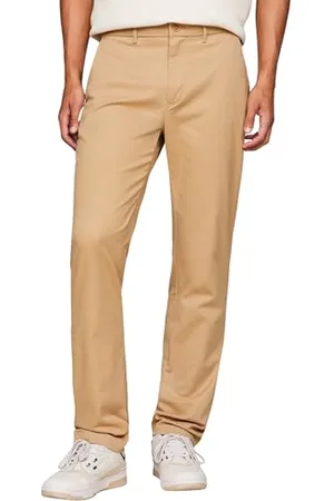 Tommy Hilfiger Men Chino Denton 1985 Pima Cotton Woven Pants, Yellow, 40W / 28L