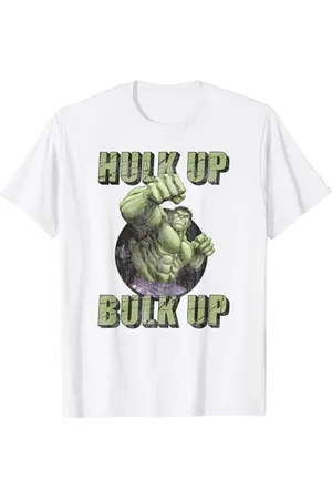 Marvel Hulk Up Bulk Up Gym Text T-Shirt