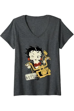 Betty Boop Womens Ez Rider Betty V-Neck T-Shirt