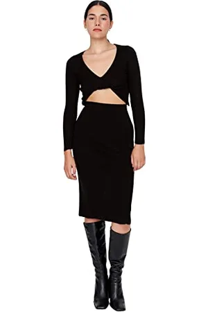 Trendyol FeMan Midi Bodycon Regular fit Knitwear Dress
