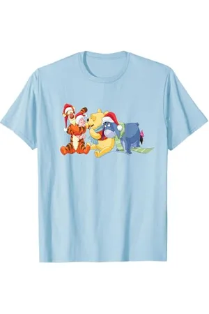 Disney Winnie The Pooh Christmas Santa Hats T-Shirt