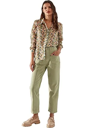 Trendyol Women High Waist Straight Leg Mom Jeans