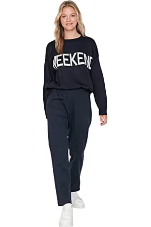 Trendyol Women Loungewear Normal Waist Straight Leg Fitted Trousers