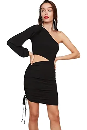Trendyol Woman Glam Mini Bodycon Fitted Knit Dress