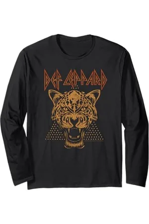 Def Leppard Tiger Heavy Metal Band by Rock Off Long Sleeve T-Shirt