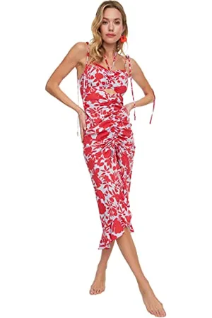 Trendyol FeMan Beachwear Midi Bodycon Regular fit Woven Dress