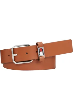 Tommy Hilfiger Men Belt Scanton 3.5 Leather, Brown , 115 cm