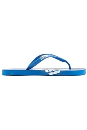 Emporio Armani Bold Eagle Logo Flip Flops, Royal+White, 5 UK
