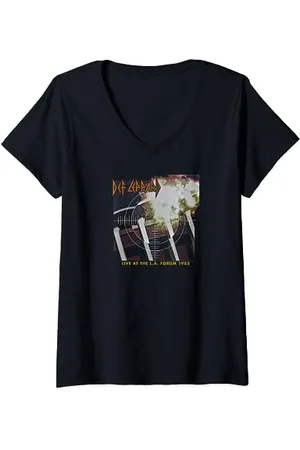 Def Leppard Womens - LA Forum V-Neck T-Shirt