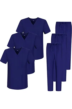 MISEMIYA Pack * 3 Sets - Unisex Sanitary Uniform Medical Sanitary Uniforms Sanitary Sets 3-817-8312 - X-Large