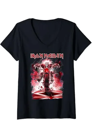 Iron Maiden Womens - Eddie Bike V-Neck T-Shirt