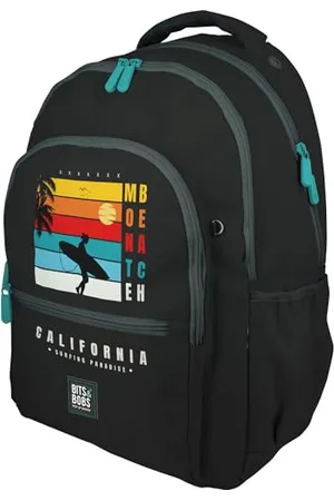 Grafoplas | School Backpack Three Compartments | 33 x 46 x 22.5 cm | Padded Laptop Area | Roomy Model | California Design | Bits&Bobs Pop Up Design | Perfect for School Supplies,