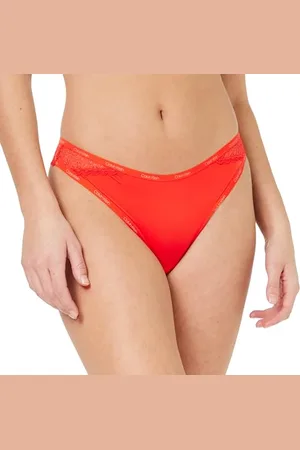 Calvin Klein Women Brazilian Brief Stretch, Multicolor (Poppy Red), L
