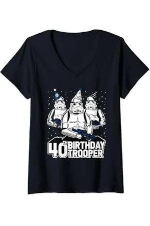 STAR WARS Womens Stormtrooper Party Hats Trio 40th Birthday Trooper V-Neck T-Shirt