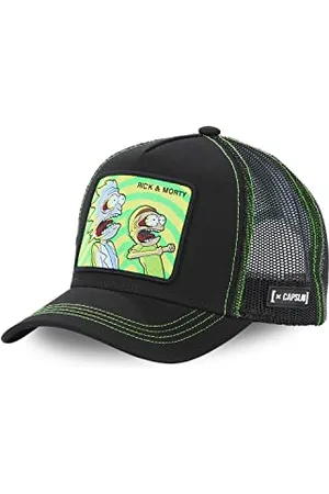 Capslab Rick & Morty Black Rick and Morty Trucker Cap - One-Size