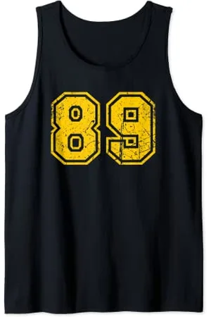 Sports Legendz Number #89 Sports Jersey Uniform Fan Athlete Yellow Vintage Tank Top