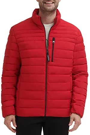 Calvin Klein Lightweight Puffer Water-Resistant Down Men’s Jacket, Deep Red, XL