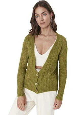 Trendyol Women Regular Basic V Neck Knitwear Cardigan